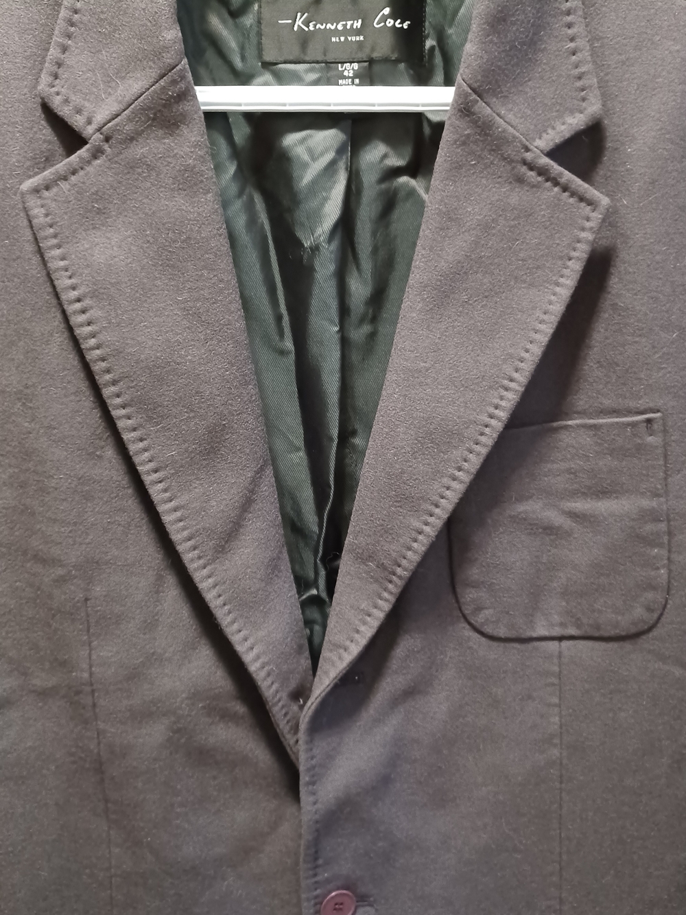 Kenneth Cole Men's Charcoal Pea Coat